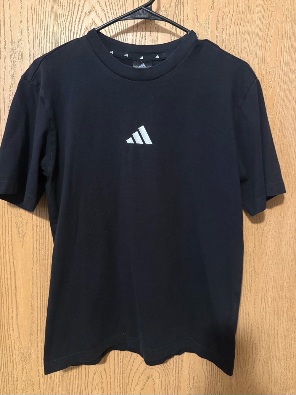 adidas Black Short-Sleeve Logo Tee